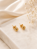 Ball Stud Yellow Gold Earrings