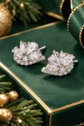 Crystal Fan Stud Earrings