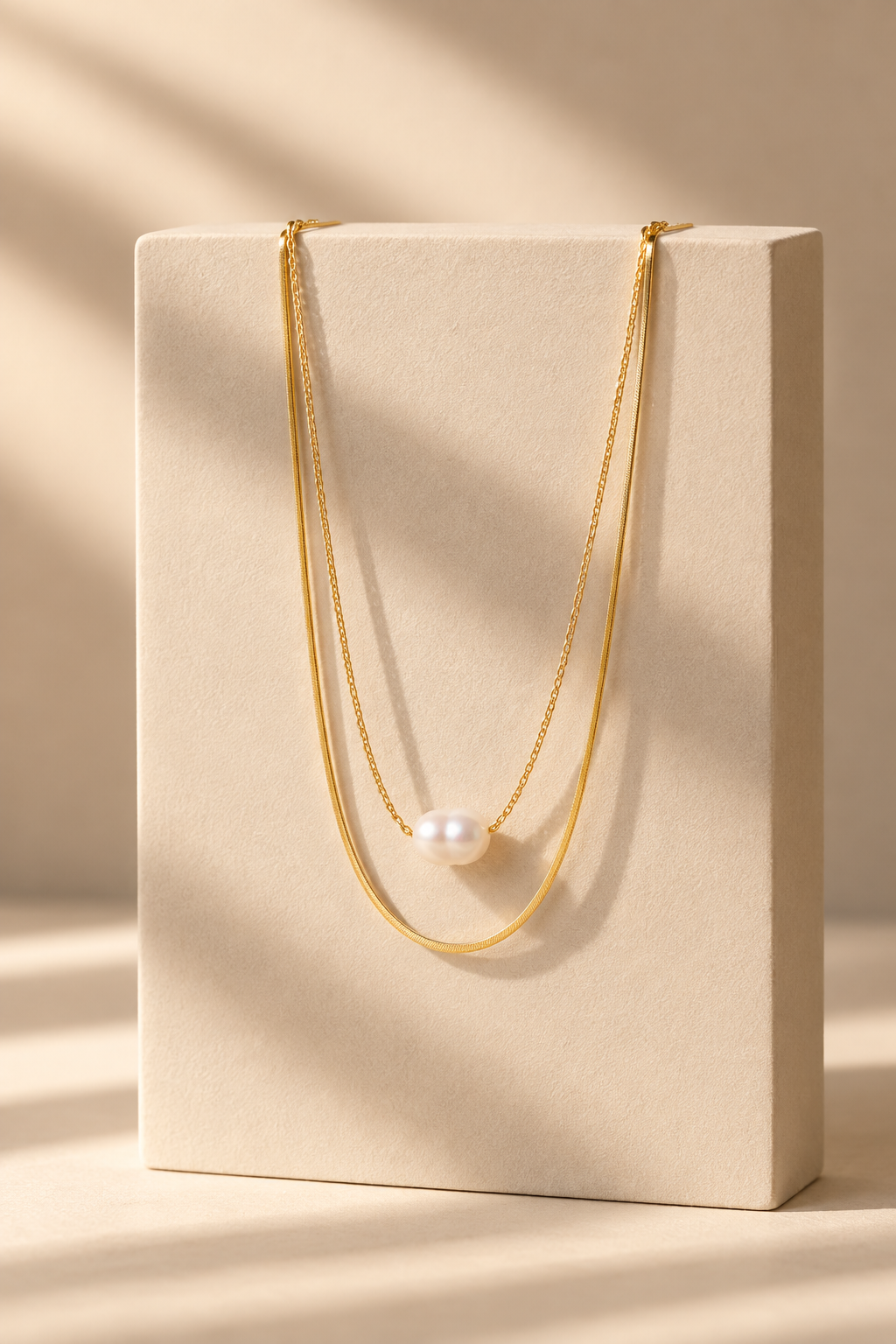 Elise Pearl Layered Necklace