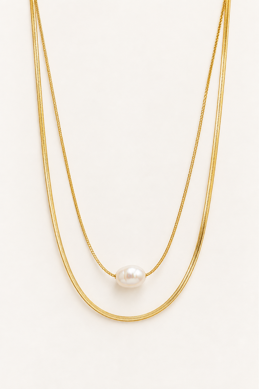 Elise Pearl Layered Necklace