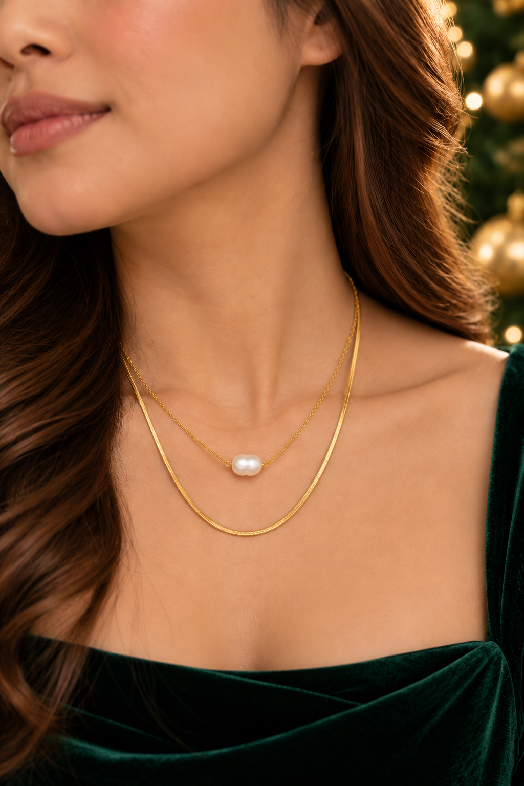 Elise Pearl Layered Necklace