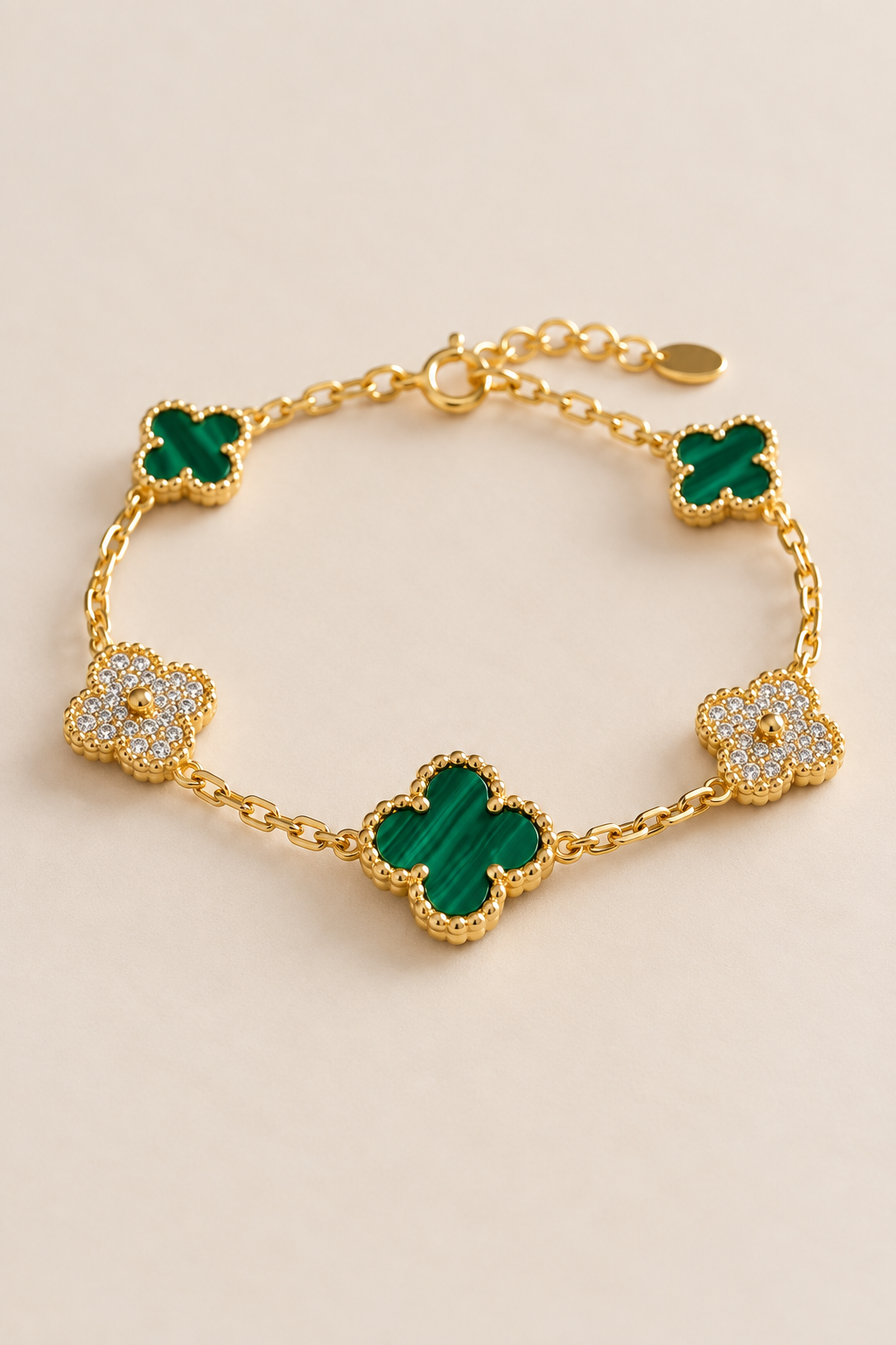 Emerald Clover Bracelet