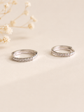 Huggie White Gold Hoop Earrings