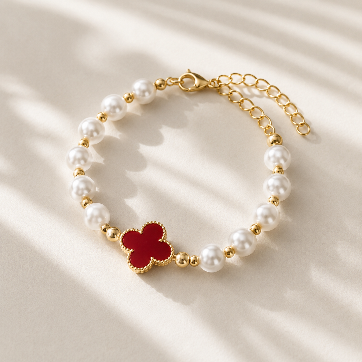 Clover Pearl Bracelet