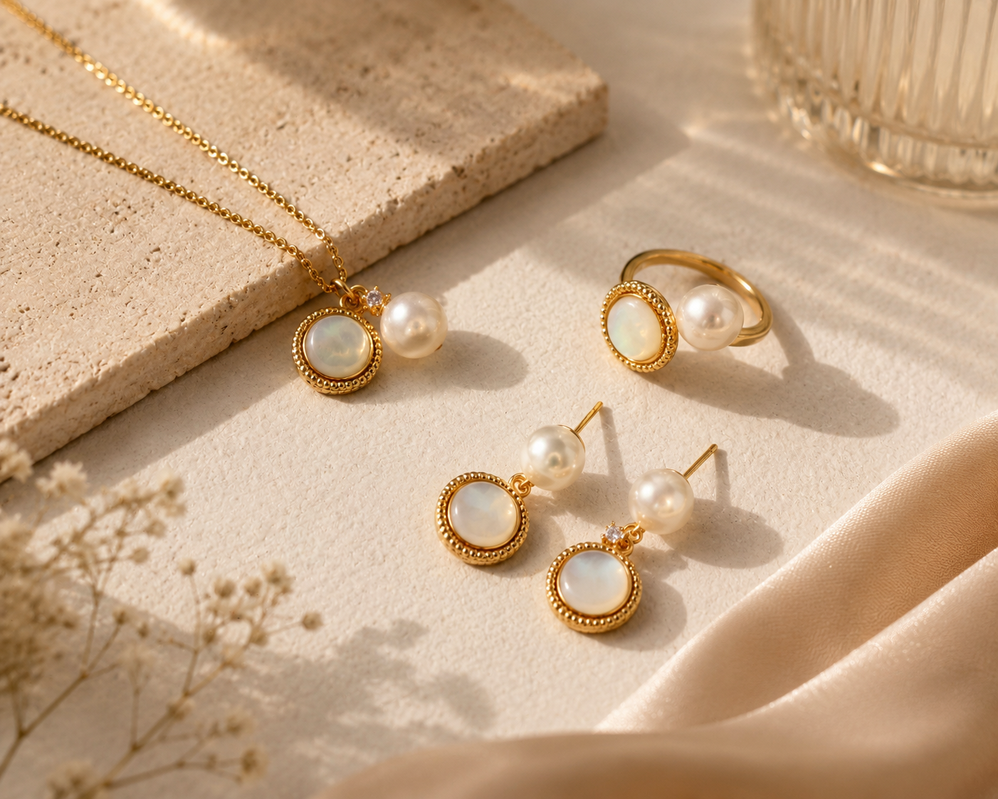 Luna Pearl Jewelry Set