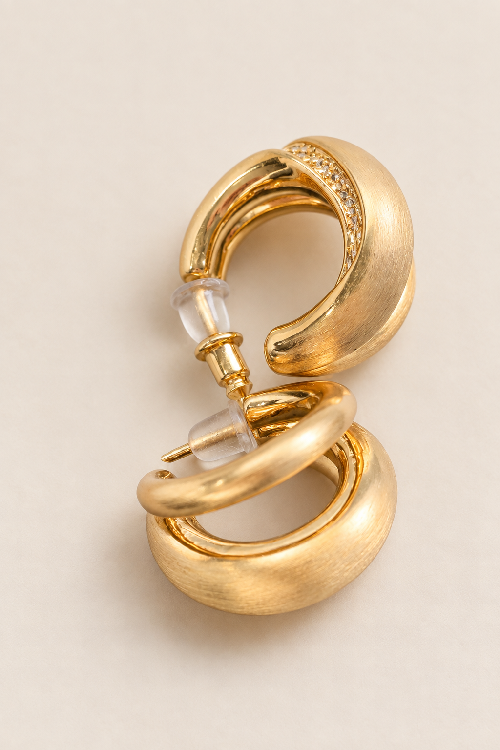 Sculpted Gold Hoop Earrings