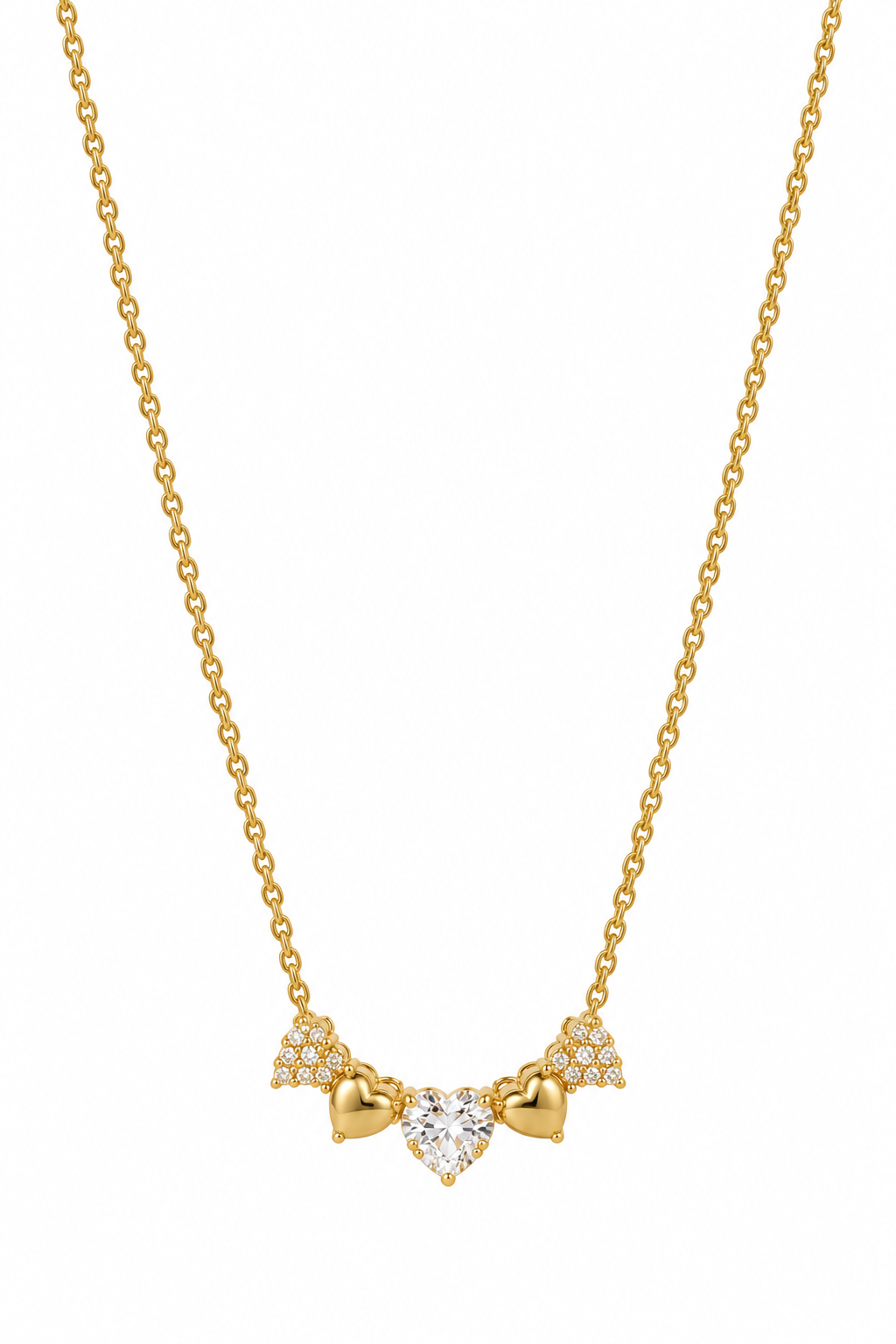 The Amorette Heart Necklace in 18K Gold