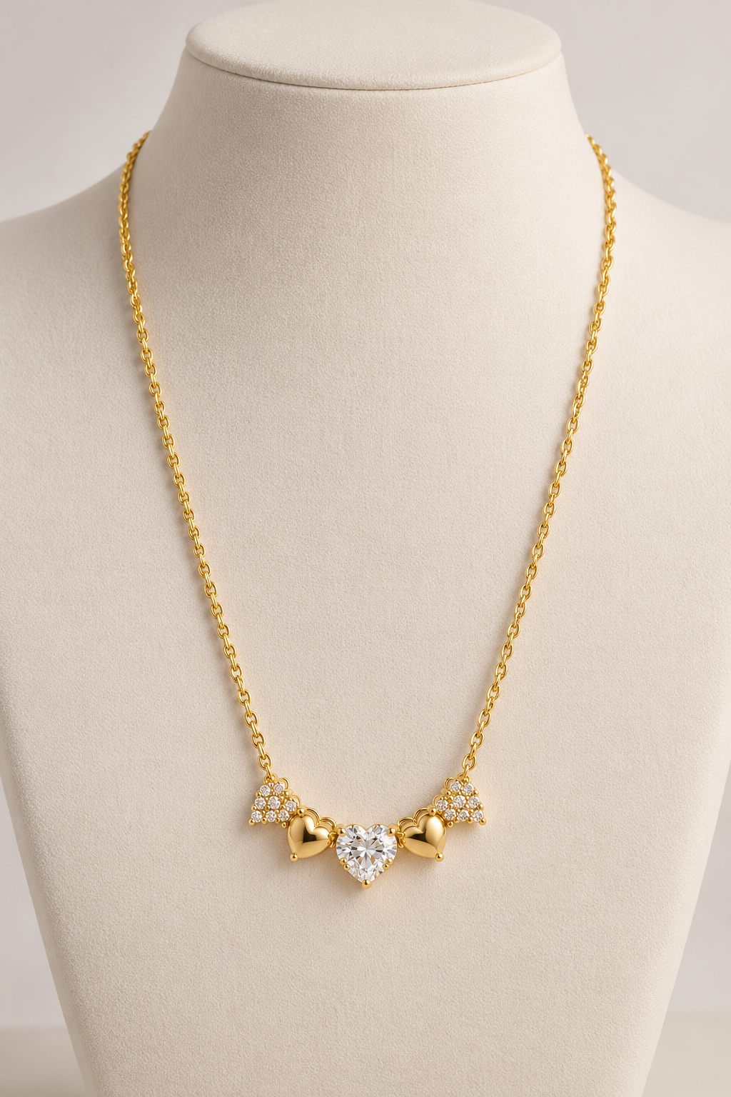 The Amorette Heart Necklace in 18K Gold