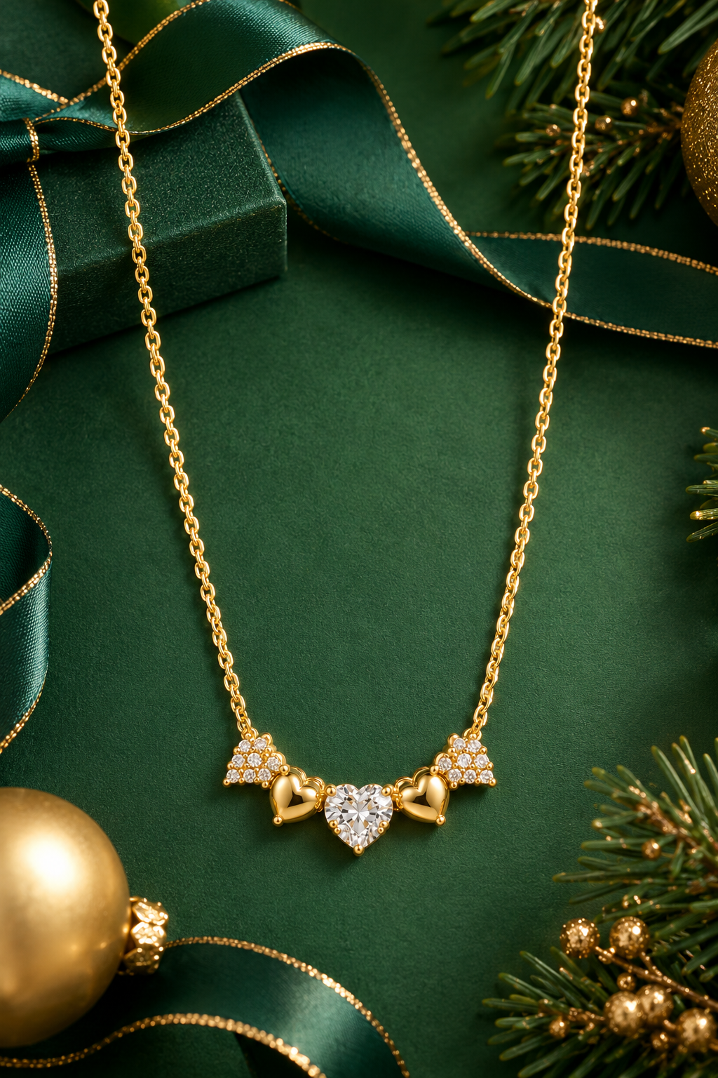 The Amorette Heart Necklace in 18K Gold