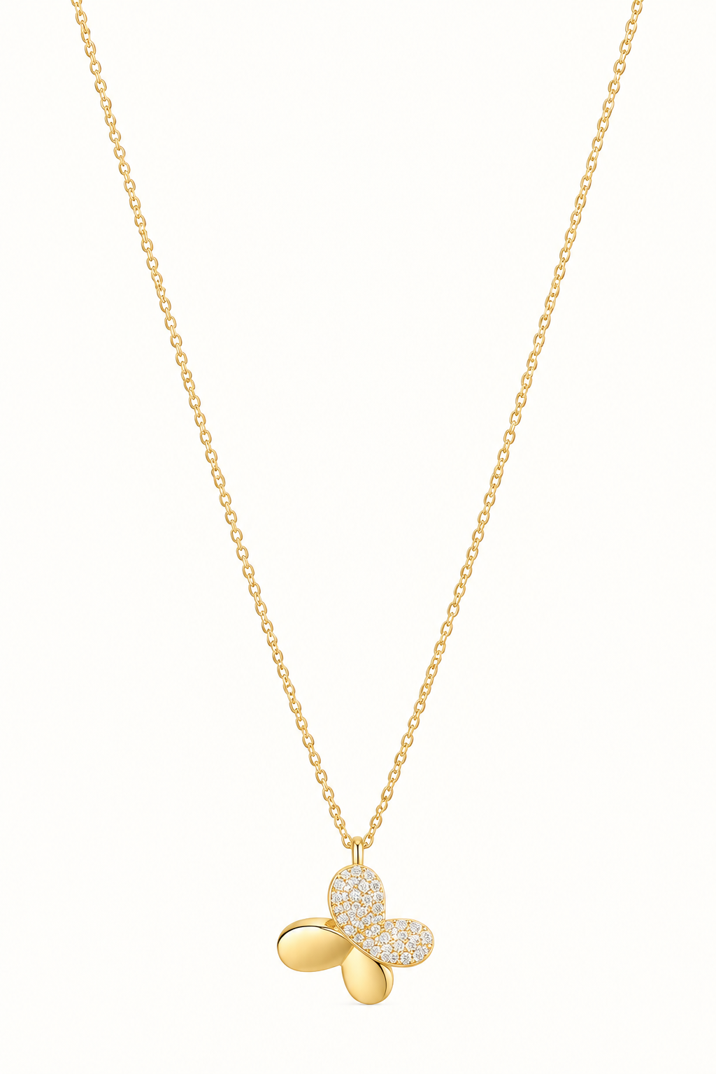 The Aurelia Butterfly Necklace in 14K Yellow Gold