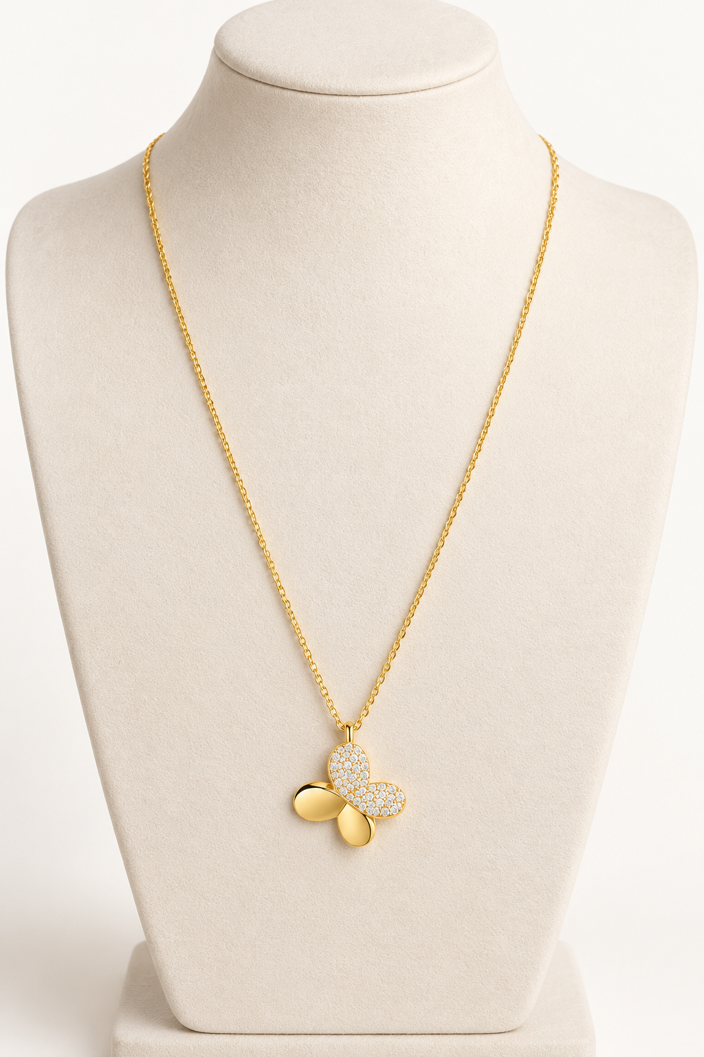 The Aurelia Butterfly Necklace in 14K Yellow Gold