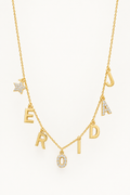 The Étoile 18K Gold Initial Charm Necklace