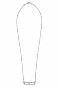 The Hardware Link Necklace in 18K White Gold