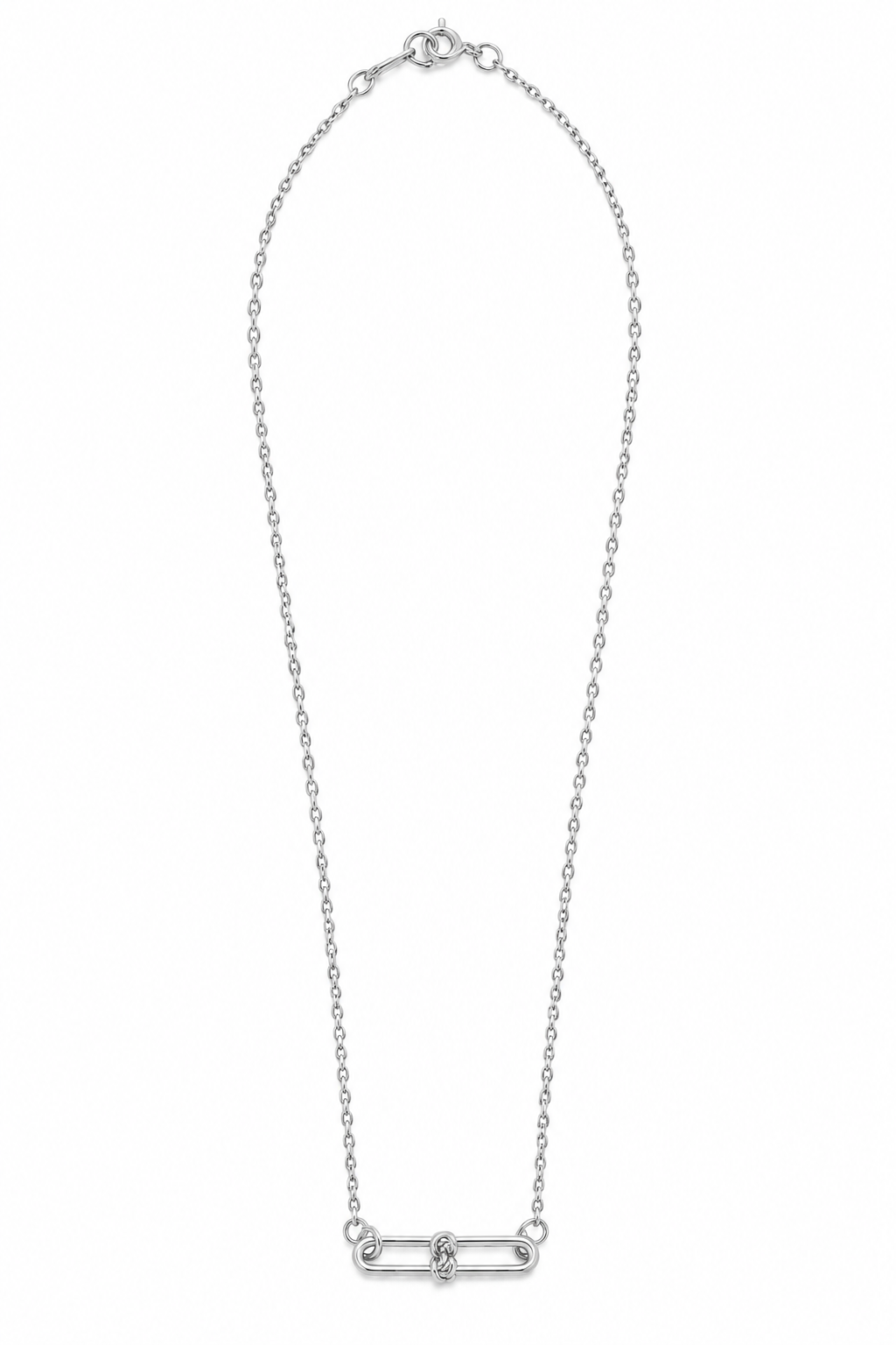The Hardware Link Necklace in 18K White Gold