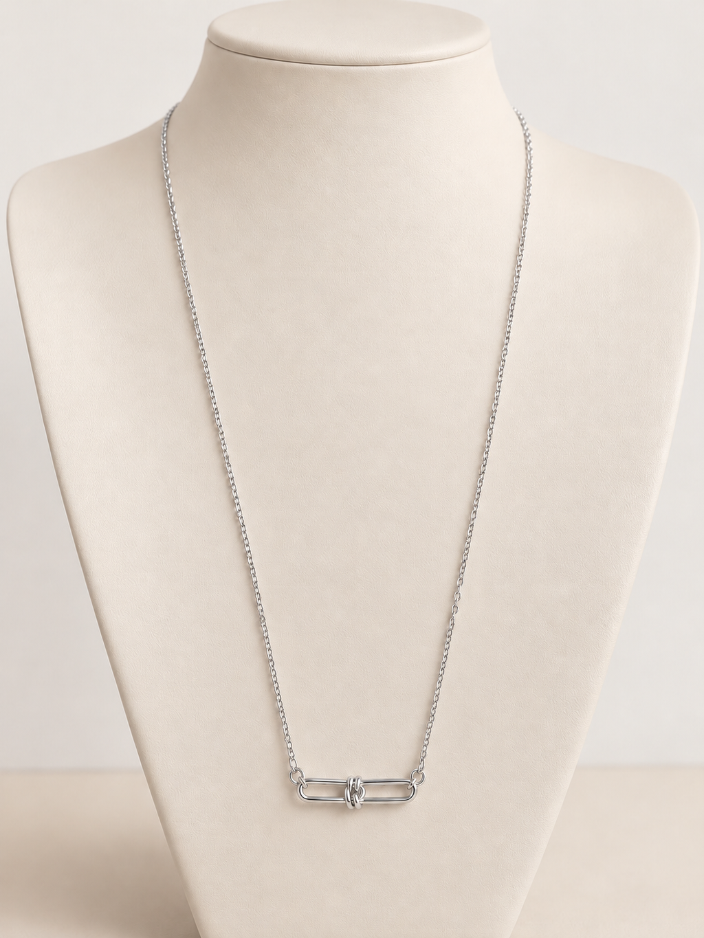 The Hardware Link Necklace in 18K White Gold