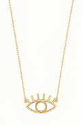 The Nazar Eye Necklace in 18K Yellow Gold