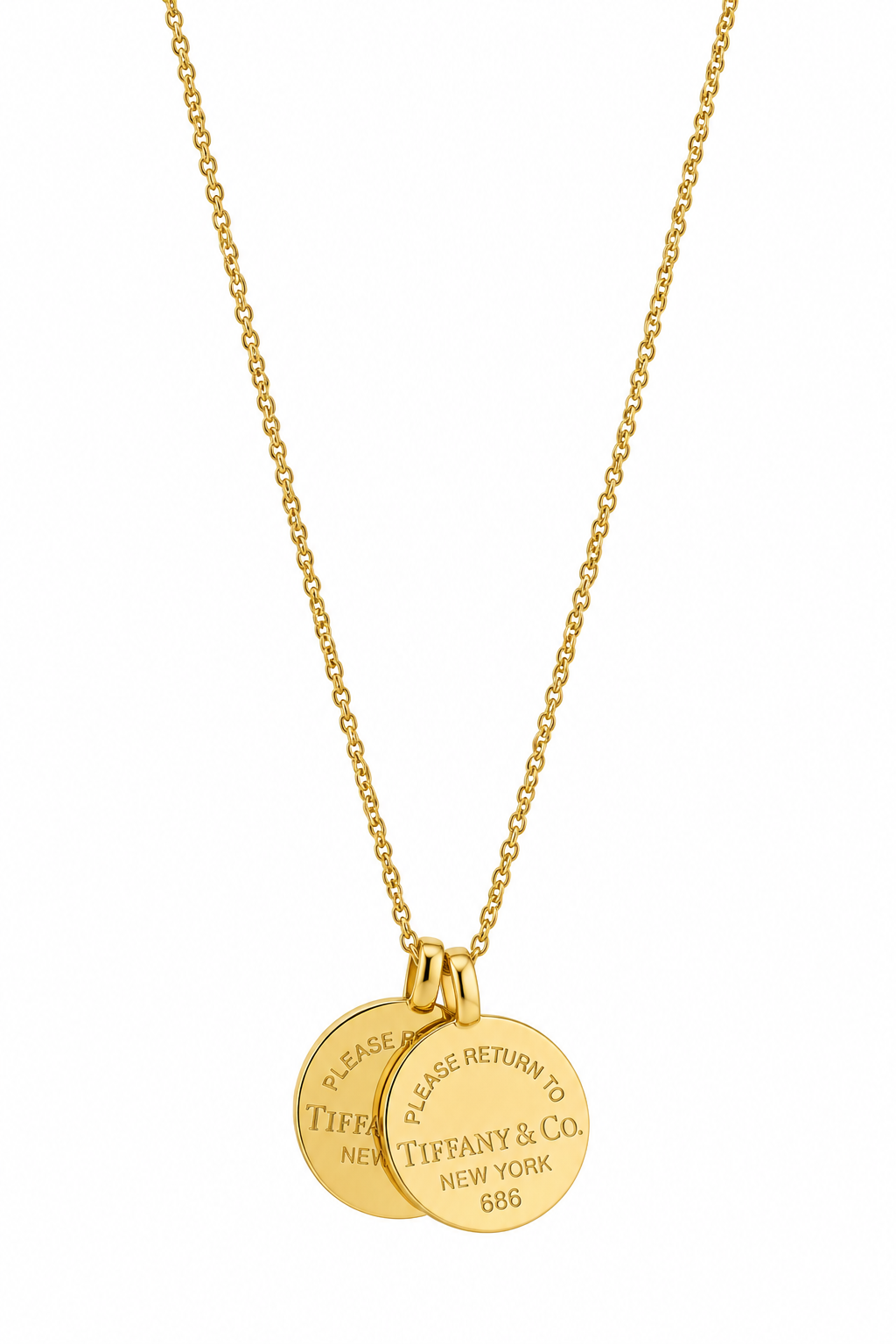 The Tiffany Two-Tone Double Coin Necklace | 14K Gold