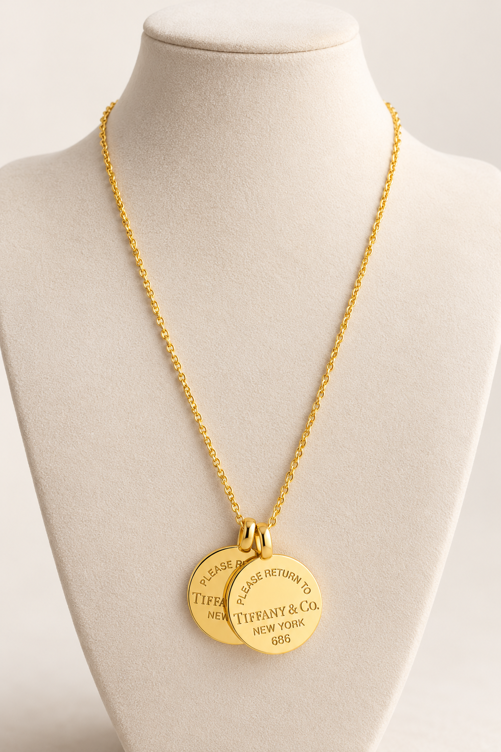 The Tiffany Two-Tone Double Coin Necklace | 14K Gold